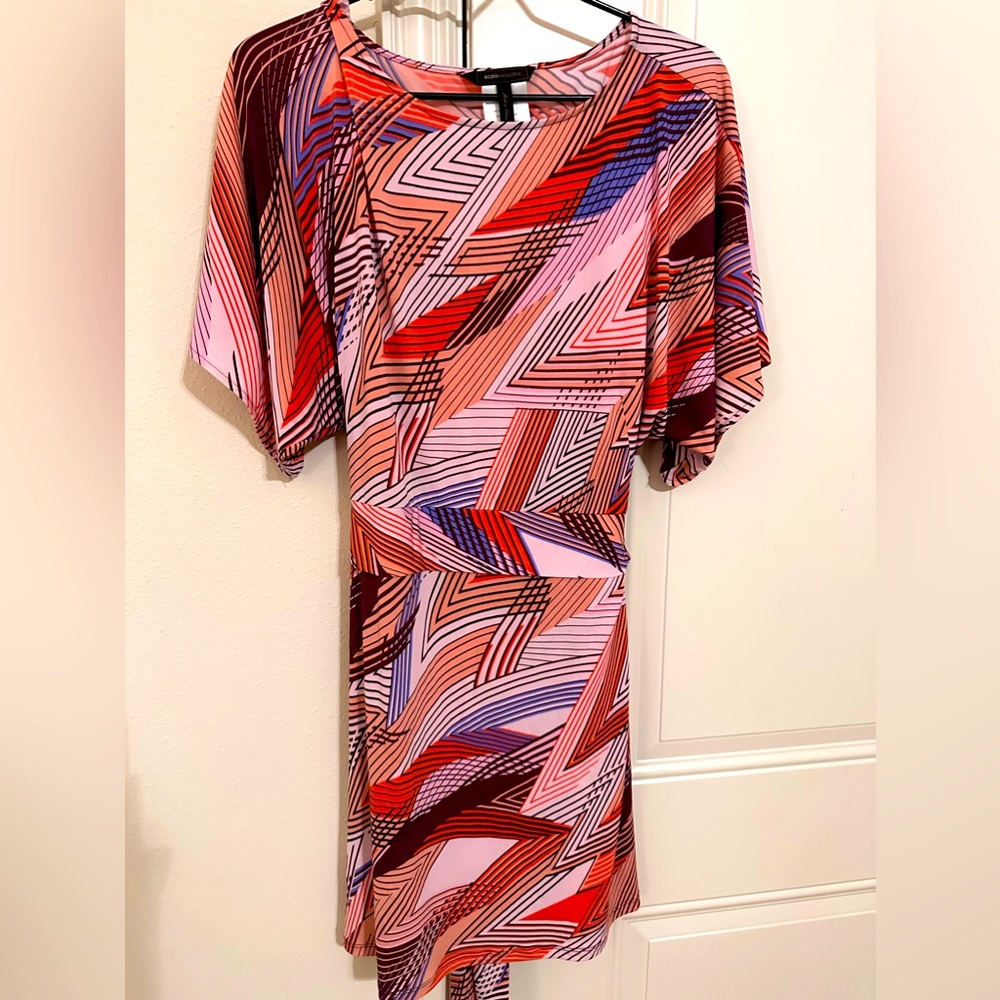 Pink and purple kimono sleeved Dress